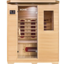 Saună Home Deluxe din lemn cu element de control și ușă de sticlă