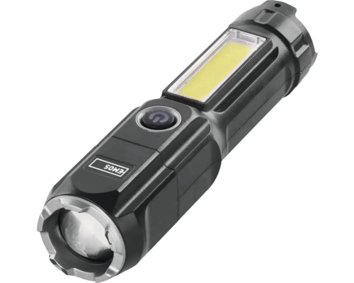 Lanternă LED Emos Cob 150 lumeni 1200mAh negru Lumină de lucru neagră Emos cu iluminare LED