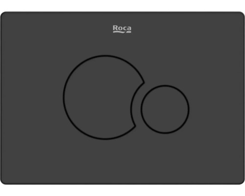 Clapetă de acționare pentru rezervor încastrat Roca Duplo S PS5 negru mat Logo Roca și panou de control pentru rezervoare