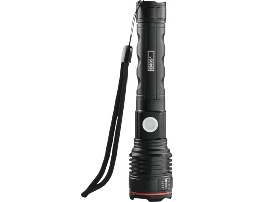 Lanternă LED neagră cu curea de mână