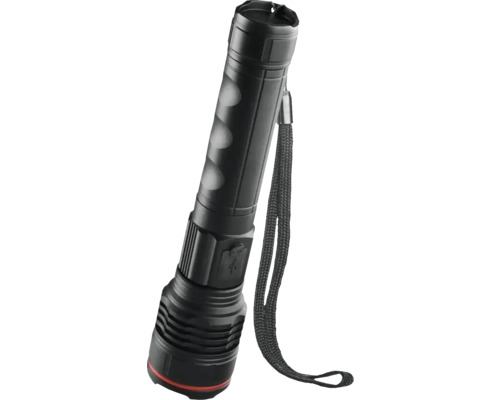 Lanternă LED neagră cu curea de mână