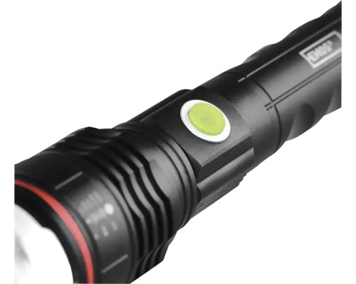 Lanternă LED neagră cu comutator