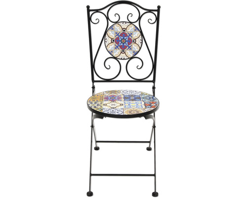 Scaun de grădină cu model mozaic pe șezut și spătar