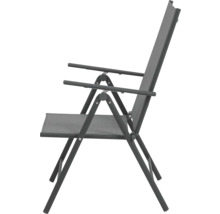 Scaun de grădină din aluminiu cu brațe