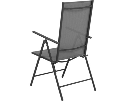 Scaun de grădină pliabil din metal și material textil