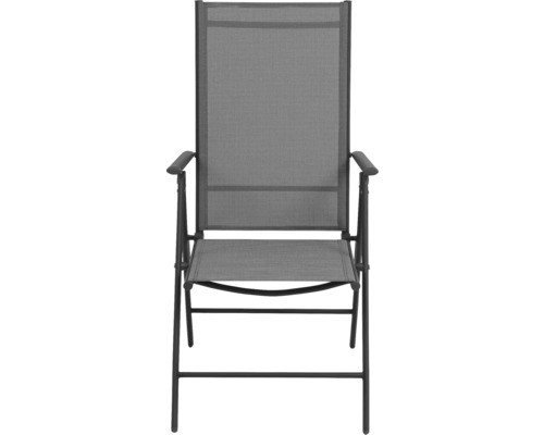 Scaun pliabil grădină 55x65x102 cm antracit Scaun de grădină cu brațe și tapițerie textilă