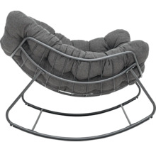 Balansoar cu tapițerie gri pe cadru metalic