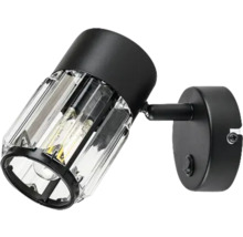 Lămpi de perete negre cu abajur transparent