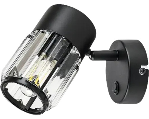 Lămpi de perete negre cu abajur transparent