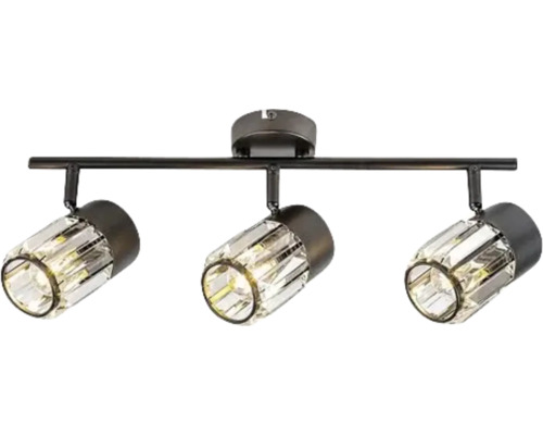 Lumină de tavan cu trei spoturi cu efect de cristal