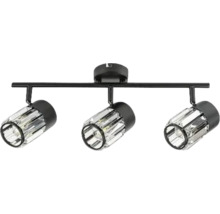 Lumină de plafon cu trei spoturi și elemente de cristal