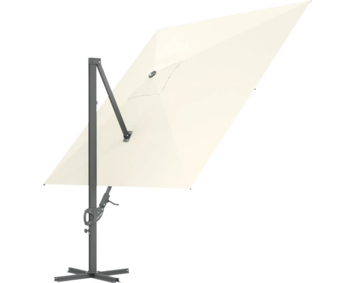 Umbrelă cu braț lateral cu cadru metalic și ecran dreptunghiular