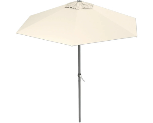 Umbrelă terasă Soluna Nancy Ø 250 cm H 244 cm 160 g/mp poliester ecru Umbrelă de soare dreptunghiulară pentru grădină