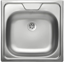 Chiuvetă din oțel inoxidabil, de formă pătrată, cu orificiu de scurgere