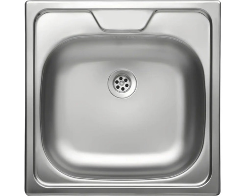 Chiuvetă bucătărie inox 1 cuvă Blanco Evido Panel 144 48x48 cm fără picurător aspect periat Chiuvetă din oțel inoxidabil, de formă pătrată, cu orificiu de scurgere