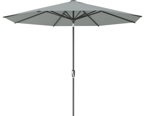 Umbrelă terasă Soluna Sarry Ø 300 cm H 246 cm 220 g/mp poliester gri închis Umbrelă de soare gri pentru exterior