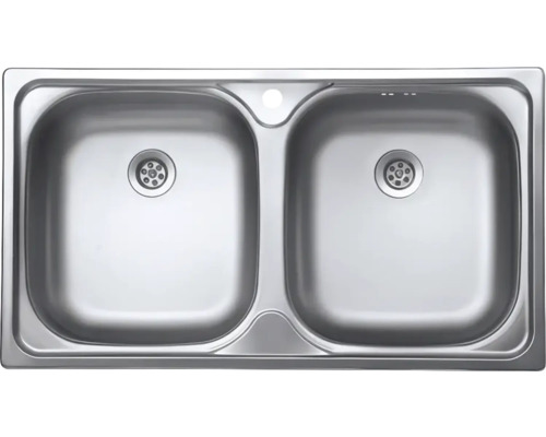 Chiuvetă bucătărie inox 2 cuve Blanco Evido Flex 43,5x78 cm fără picurător reversibilă Chiuvetă din oțel inoxidabil cu două cuve