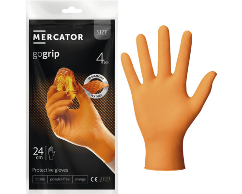 Mănuși de protecție Mercator GoGrip, 4 bucăți, din nitril, fără pudră