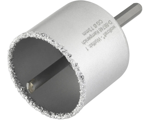 Freza de carotat Wolfcraft pentru faianță cu diametrul de 73 milimetri