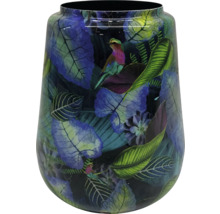 Vază decorativă pentru flori cu model de păsări și plante