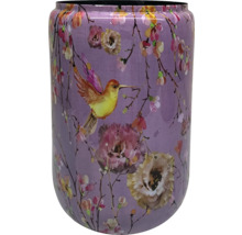 Vază decorativă pentru flori cu motiv de colibri și flori