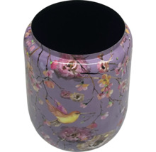 Vază decorativă cu motiv de păsări și flori