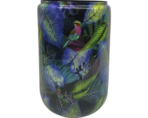 Vază decorativă pentru flori cu motiv de păsări și frunze