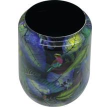 Vază decorativă cu motiv de pasăre și frunze