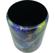 Coș de gunoi cu model de pasăre și plante