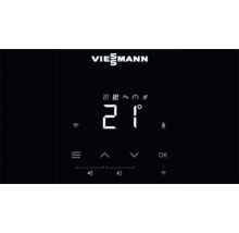 Logo Viessmann. Regulator de încălzire cu afișaj de temperatură.