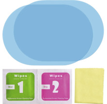 Folie de protecție a ecranului cu șervețele de curățare și cârpă din microfibră