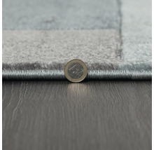 Vizualizare detaliată a unui covor cu monedă euro pentru indicarea dimensiunii