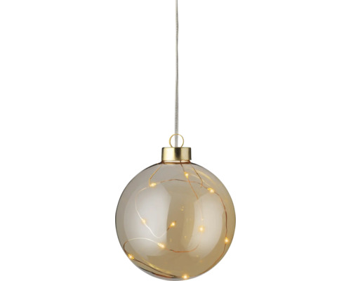 Glob decorativ din sticlă cu șir de lumini pentru interior