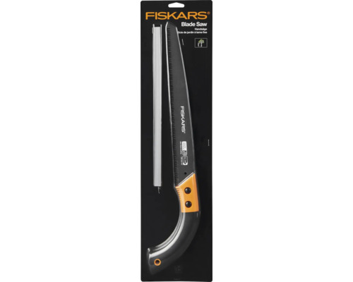 Logo Fiskars, fierăstrău de mână cu protecție
