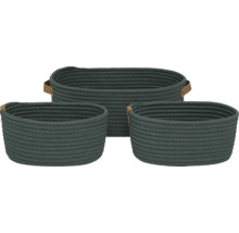 Trei coșuri împletite cu mânere