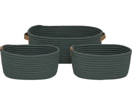 Trei coșuri împletite cu mânere