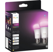 Bec Philips Hue E27, alb și colorat, 810 lumeni, Compatibil cu Matter, Alexa, Apple Home și Google Home