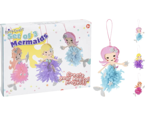 Set Arts and Crafts cu trei sirene pentru creație
