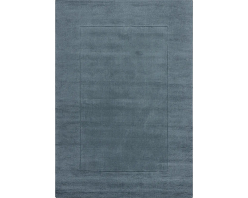 Covor albastru dreptunghiular cu bordură