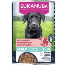 Hrană umedă pentru câini Eukanuba cu carne de vită și dovleac pentru câini adulți
