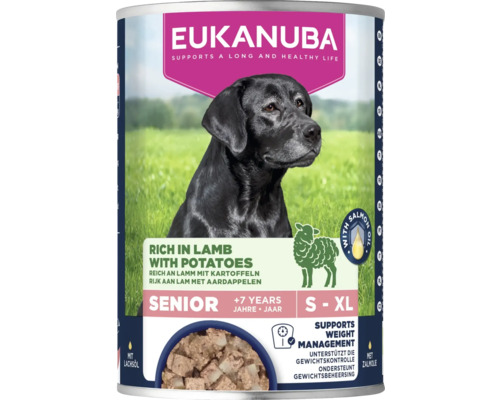 Eukanuba Senior hrană pentru câini cu miel și cartofi pentru câini de la șapte ani