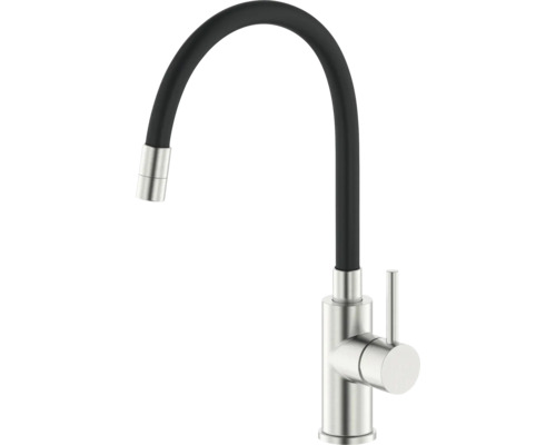 Baterie de bucătărie cu gura de scurgere flexibilă