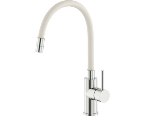 Baterie de bucătărie cu gura de scurgere pivotantă