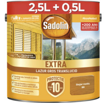 Lazură pentru lemn Sadolin, recipient de 2,5 litri plus 0,5 litri, pentru exterior