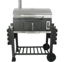 Grătar pe cărbune cu capac, spațiu de depozitare și roți pentru grădină