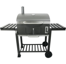 Grătar pe cărbune cu rafturi de depozitare