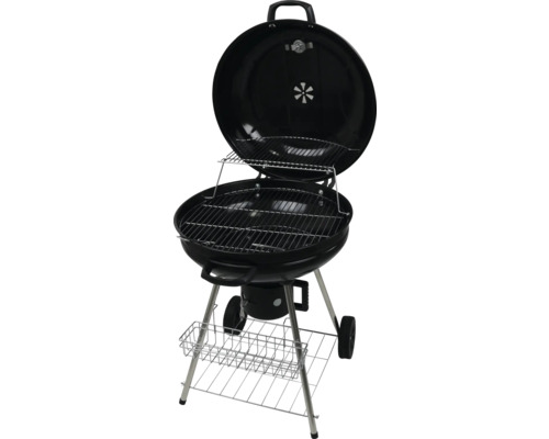 Grătar sferic cu grătar de depozitare și șasiu