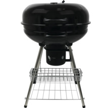 Grătar pe cărbune negru cu capac și grătar de depozitare