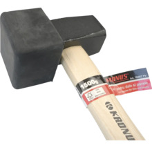 Ciocan de cauciuc cu mâner din lemn, 1500 grame