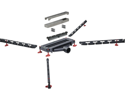 Element de duș cu accesorii pentru podeaua băii